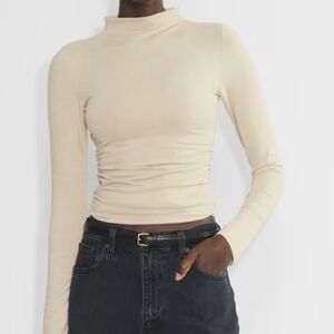 Aritzia Contour Ruched Mockneck Longsleeve